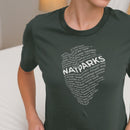 NPS Spear Parks Unisex Tee filled with park names