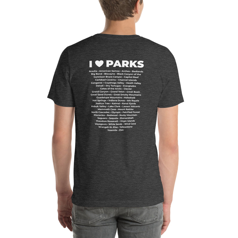 Love Natparks Spear with parks list Unisex Tee