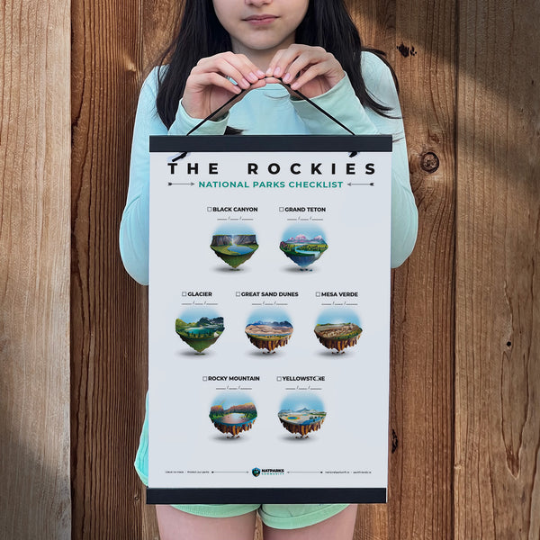 The Rockies National Parks Checklist 11"x17" Poster
