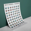 All 63 National Parks Checklist 11"x17" Poster (Customizable)