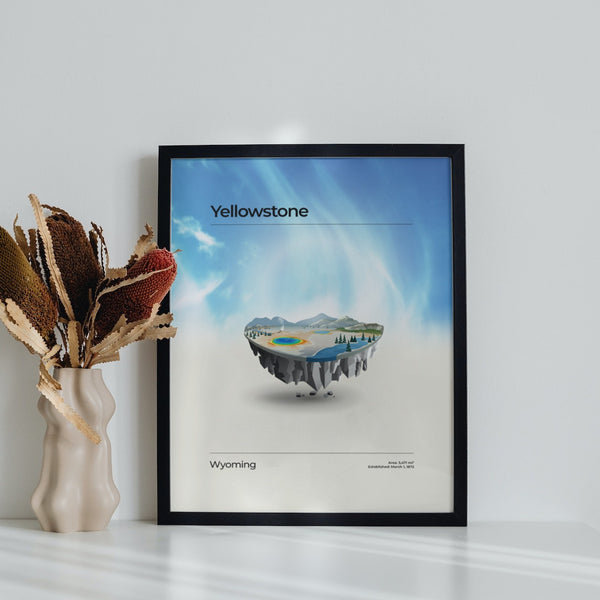 Retro Vintage Yellowstone Framed Print
