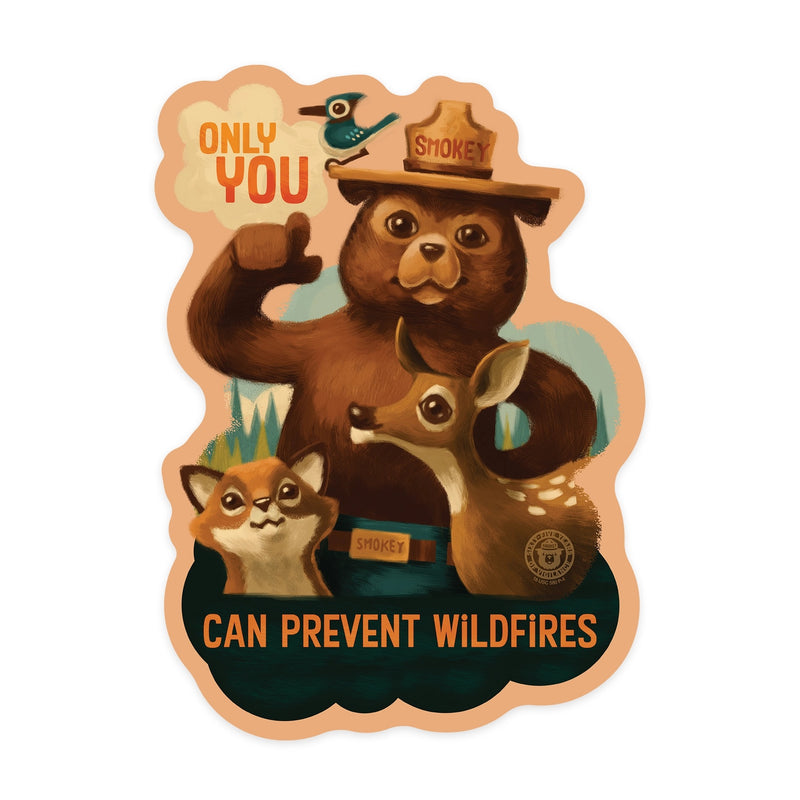 Bigfoot and Smokey Bear & Friends Sticker pack